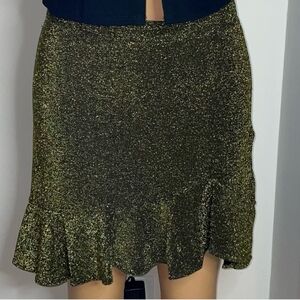NWT Michael Kors sparkling skirt black golden size L and XL